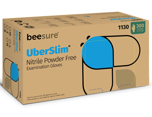 Cranberry 1139 BeeSure UberSLIM Nitrile Examination Gloves Extra Large Blue 250/Bx Cranberry 1139 BeeSure UberSLIM Nitrile Examination Gloves Extra Large Blue 250/Bx
